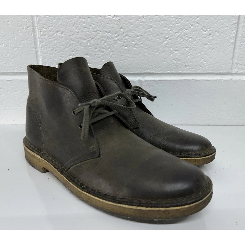 Clarks Chukka‎ Boots Dark Brown Leather Desert Bushacre / Men's 8.5